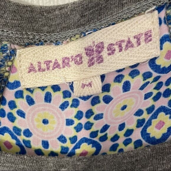 Altar’d State Boho Patchwork 3/4 Sleeve Jersey Dress, Medium - Picture 12 of 14